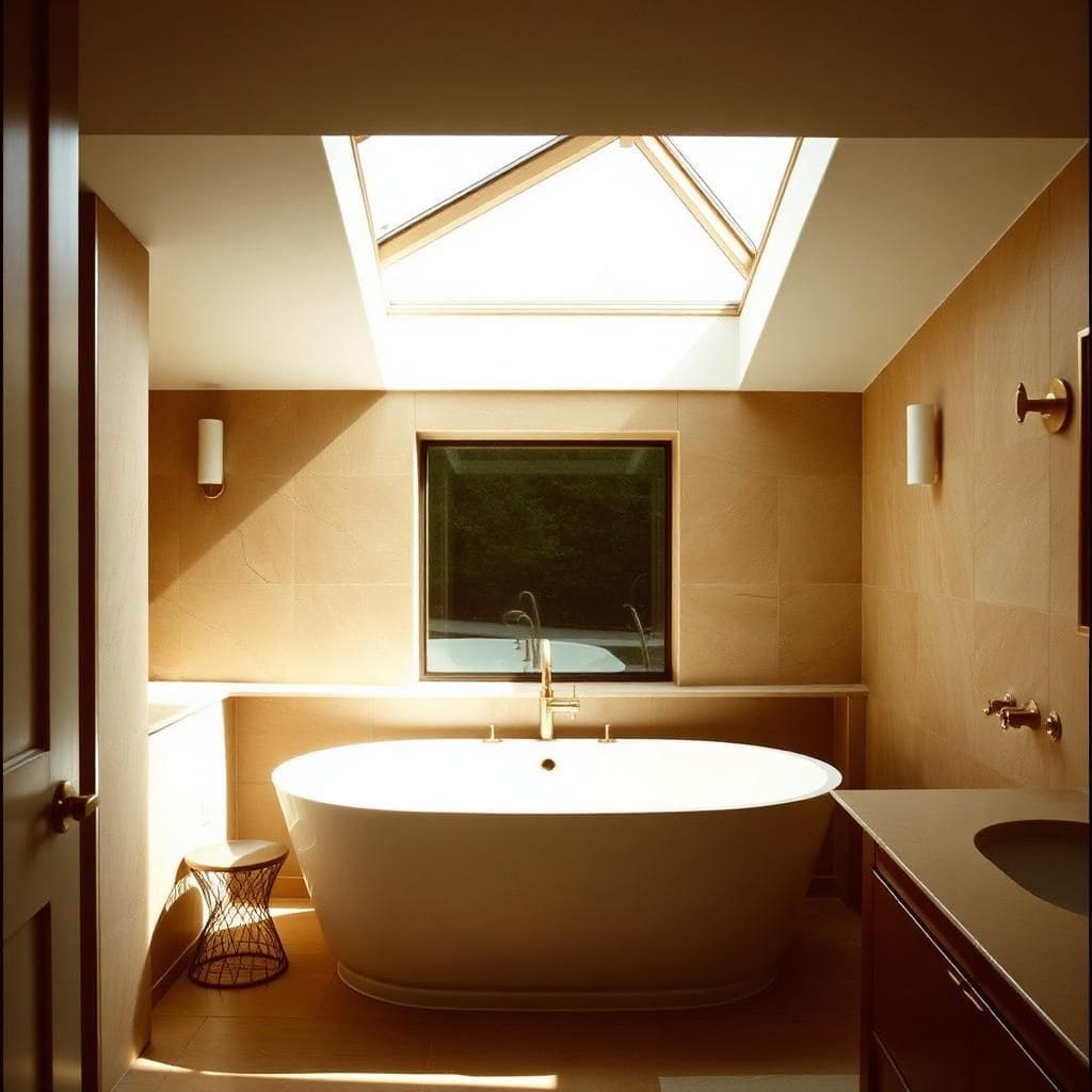 Skylight Bath — Silver Lake, 1920s Spanish bungalow